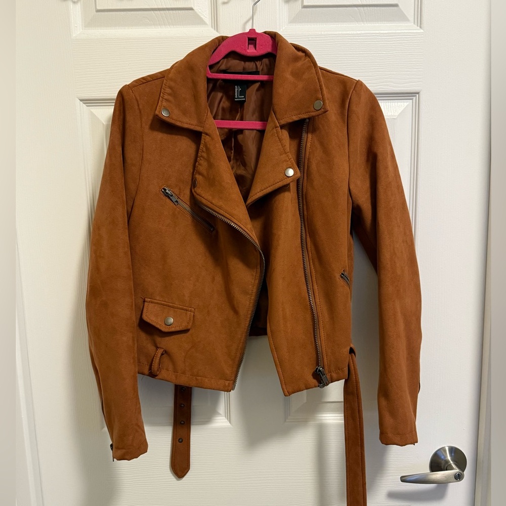 Brown biker Jacket